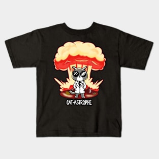 Cat astrophe, scientists cat! Kids T-Shirt